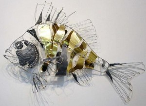 Fantastic Sculptures created using discarded materials and wires by