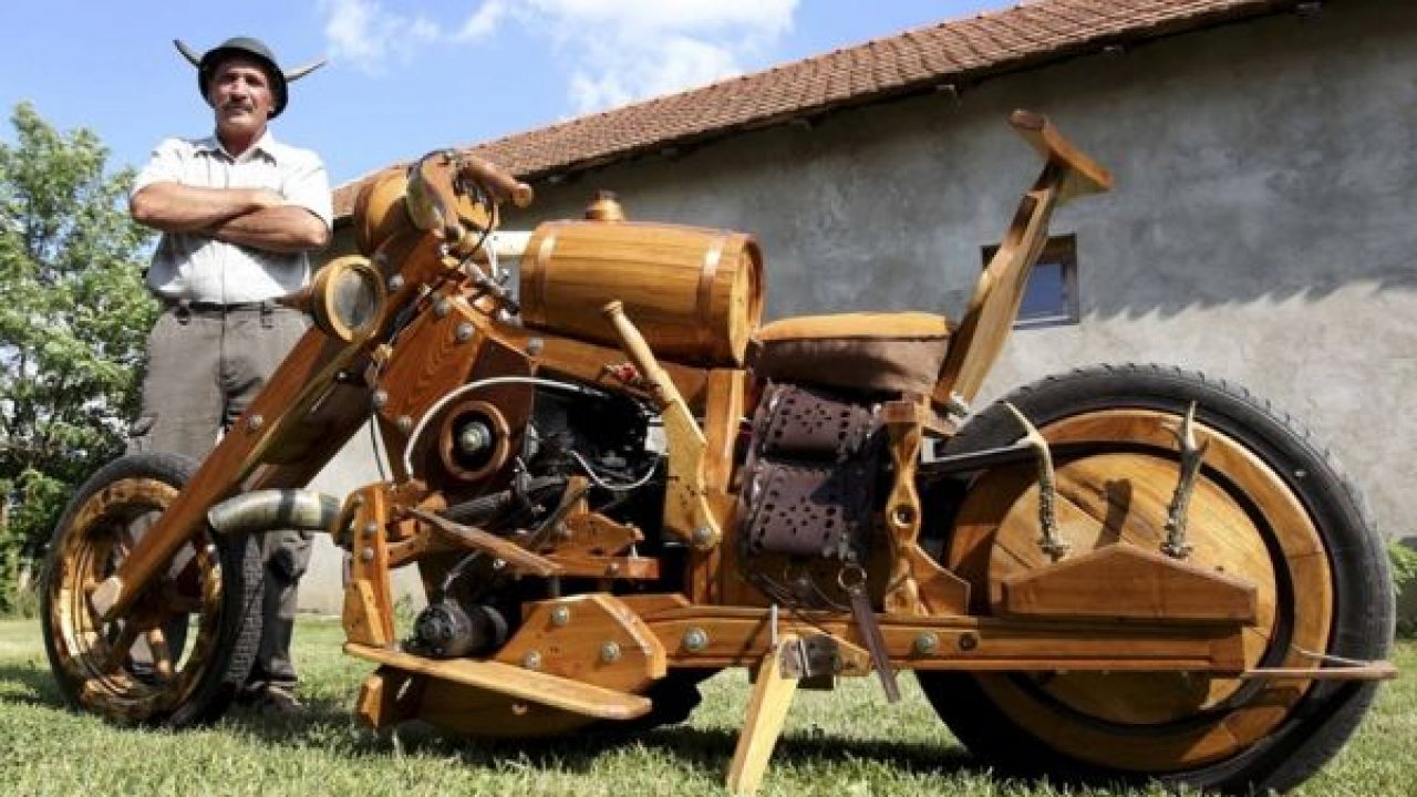 wooden chopper bike